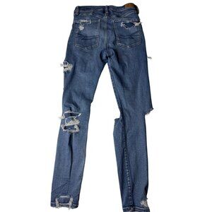American Eagle Womens Ne(X)t Level Stretch High-Rise Distressed Jeans Size 6